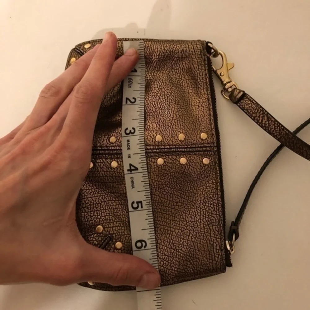 MICHAEL KORS wristlet mini bag studded metallic